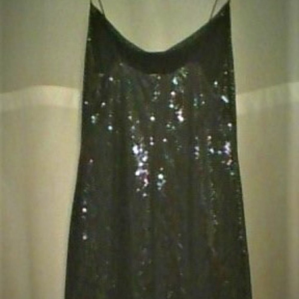 Black and silver cocktail dress